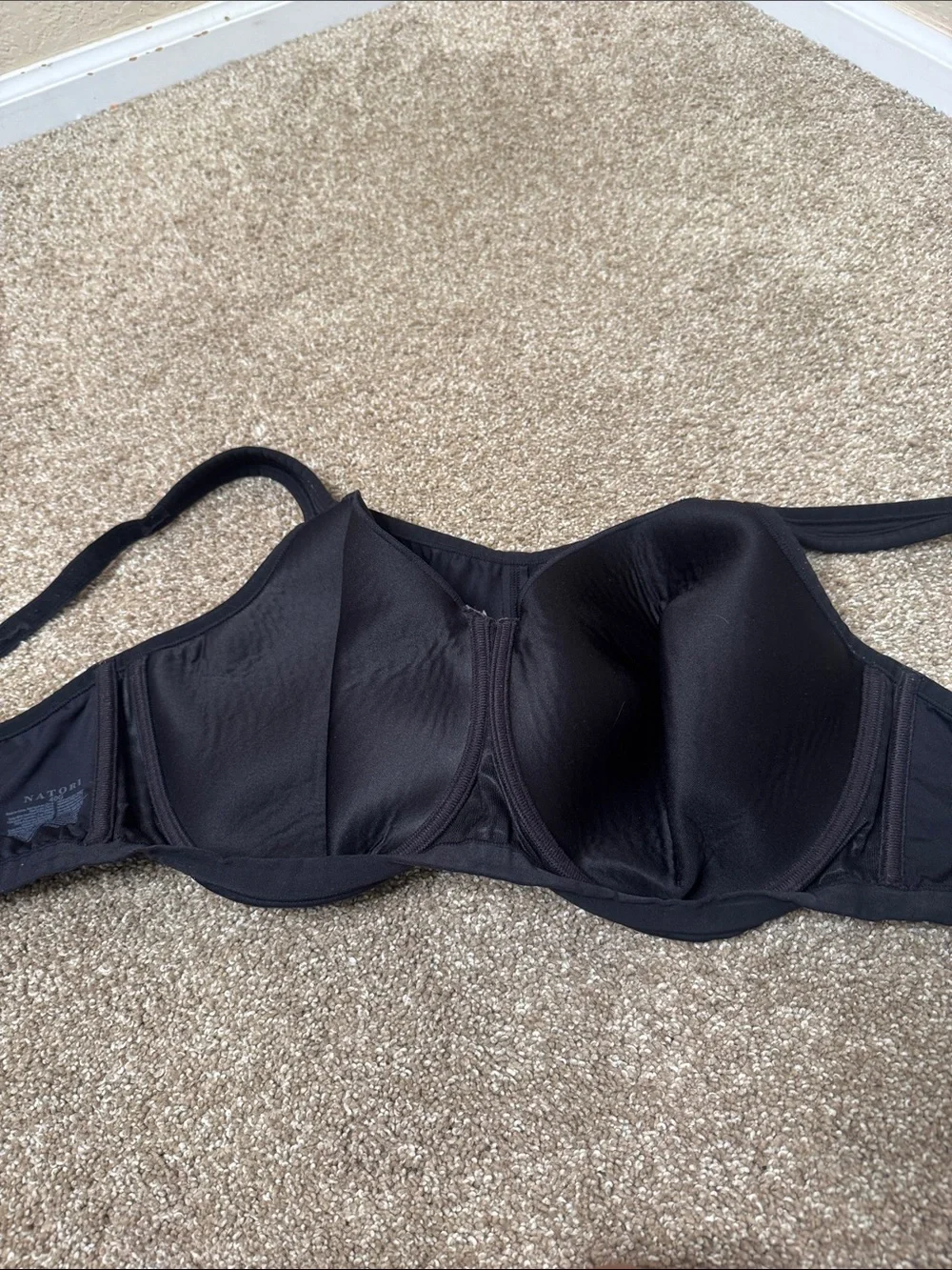 Natori Black Full-Coverage Wireless Bra - Classic Support 40G underwire support